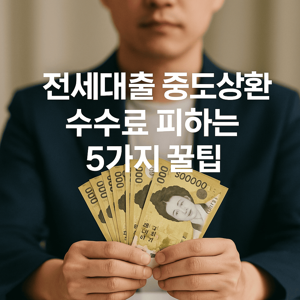 전세대출 중도상환 수수료 피하는 5가지 꿀팁