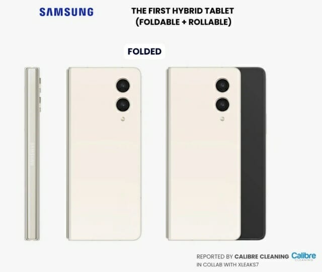 폴더블과 롤러블 디스플레이가 결합된 기기 특허가 공개됐다.