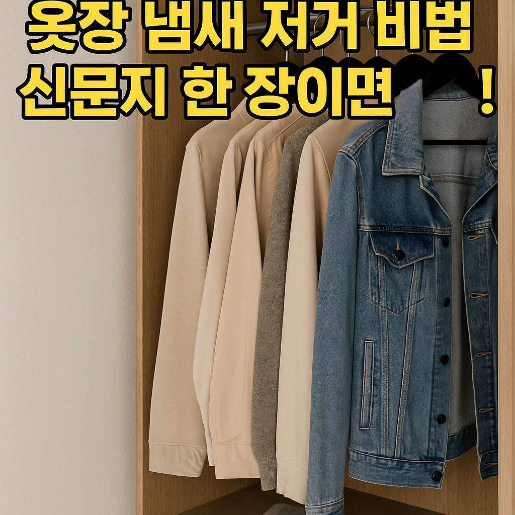 옷장 냄새 제거 비법 신문지 한 장이면 충분해요!