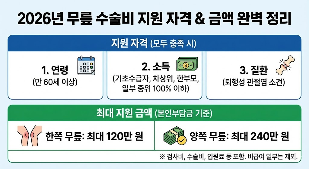 무릎 수술비 지원 자격