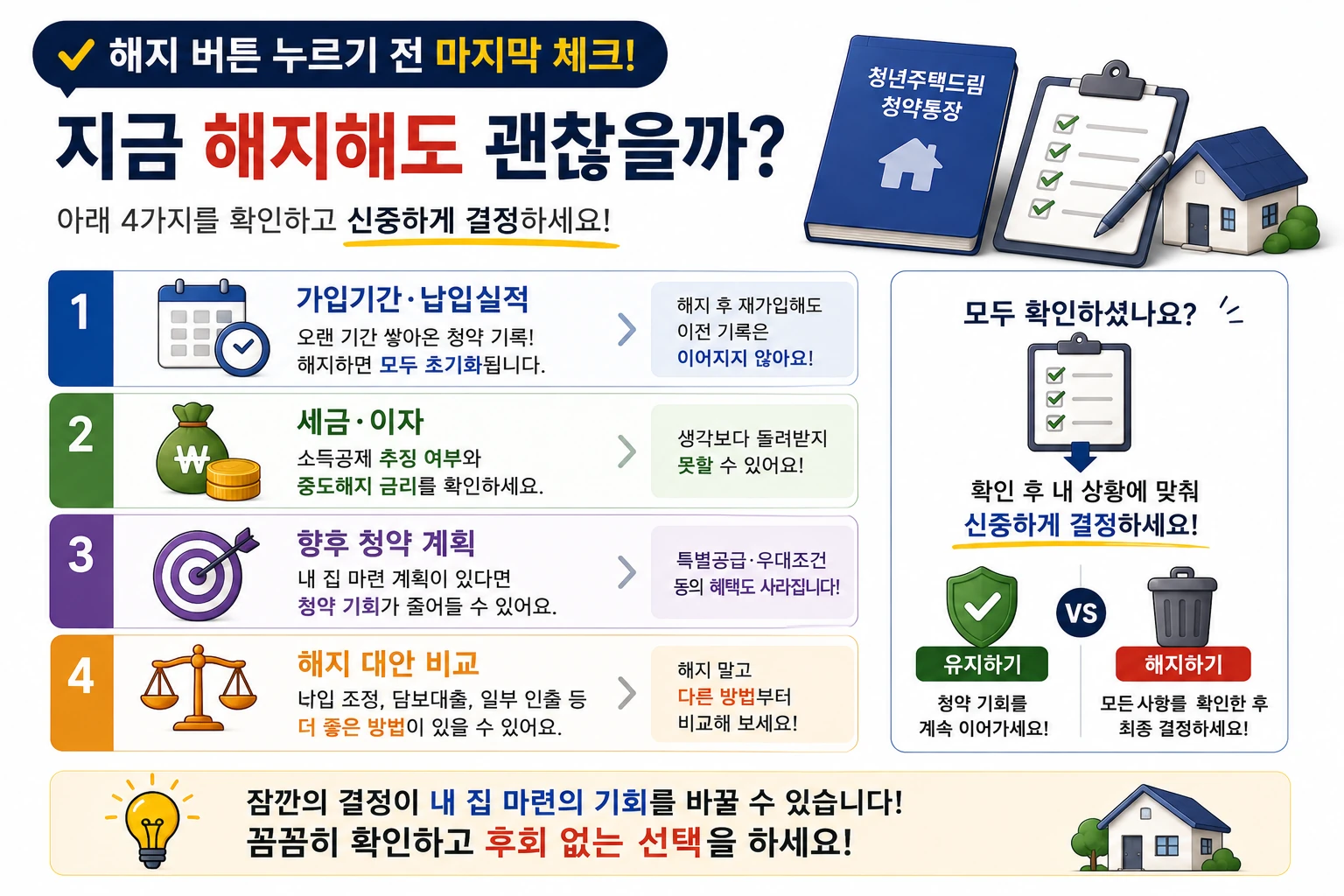 청년주택드림청약통장_해지전_최종체크