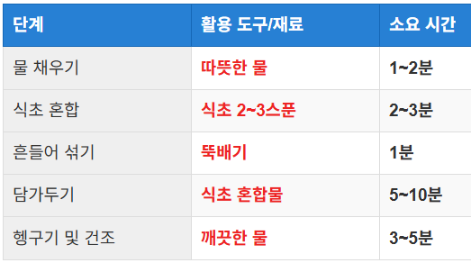 식초를 활용한 냄새 제거 팁