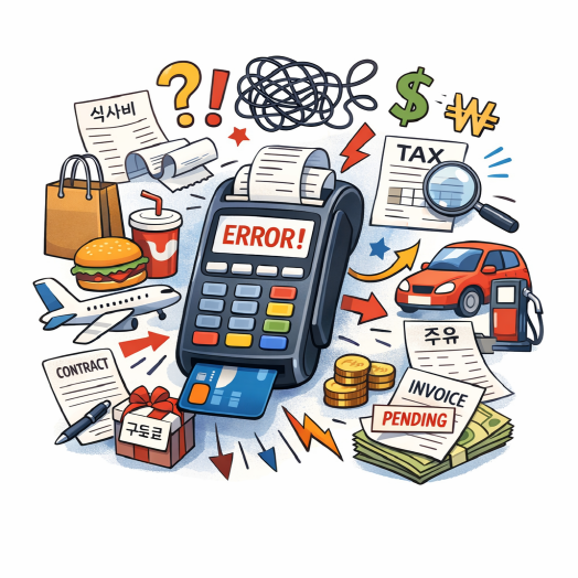 1인 사업자의 카드 사용 내역이 자동으로 정리되지 않는 이유
