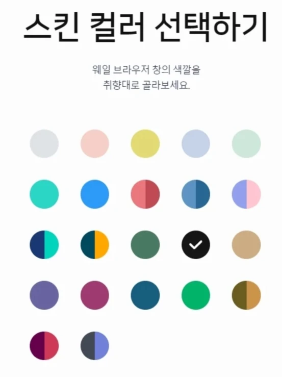 스킨 컬러 선택