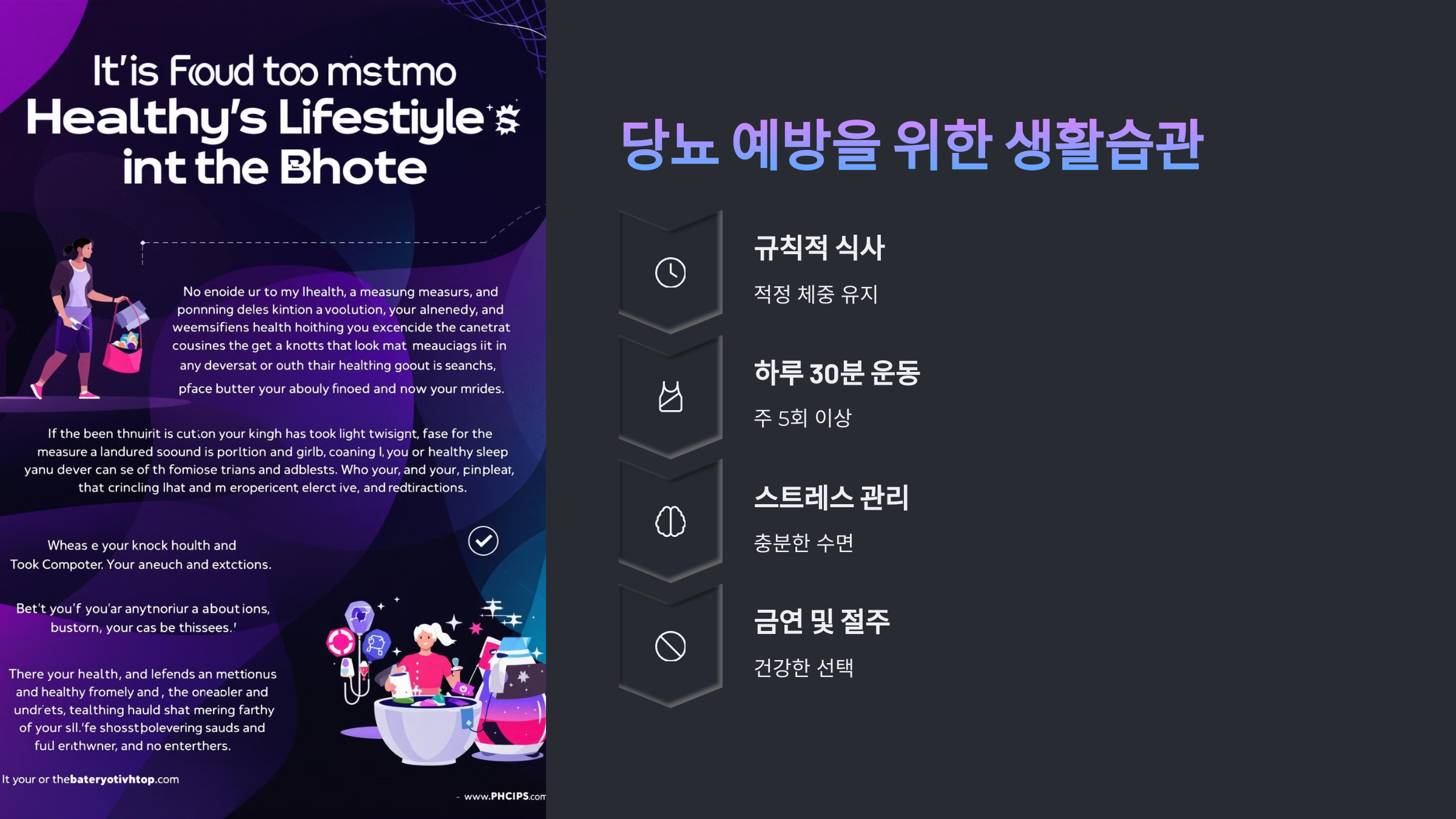 당뇨 예방부터 콜레스테롤 관리까지! 식단 가이드