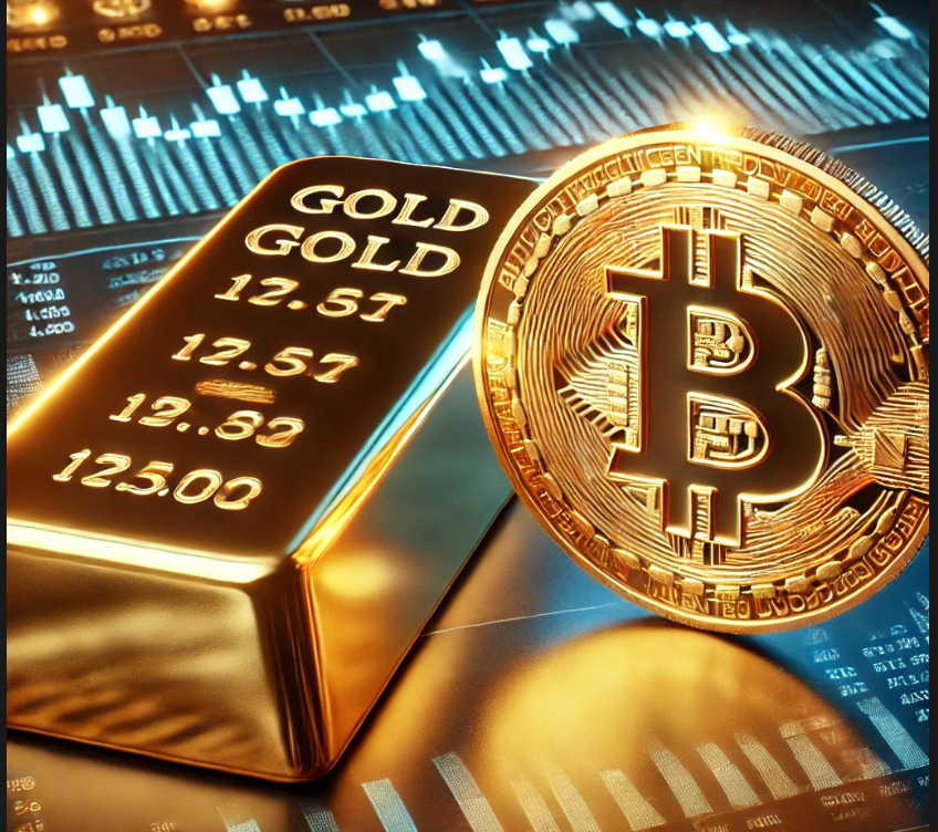 금과 비트코인 이미지