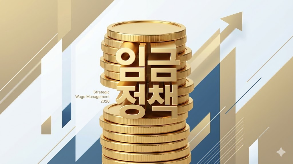 2026년 임금 정책 변화와 경영 전략 인포그래픽 디자인 이미지