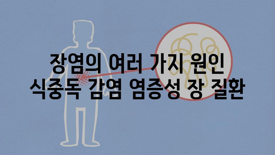 장염의 여러 가지 원인 식중독 감염 염증성 장 질환
