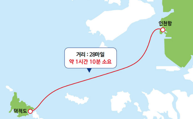 인천항-덕적도-항로-지도