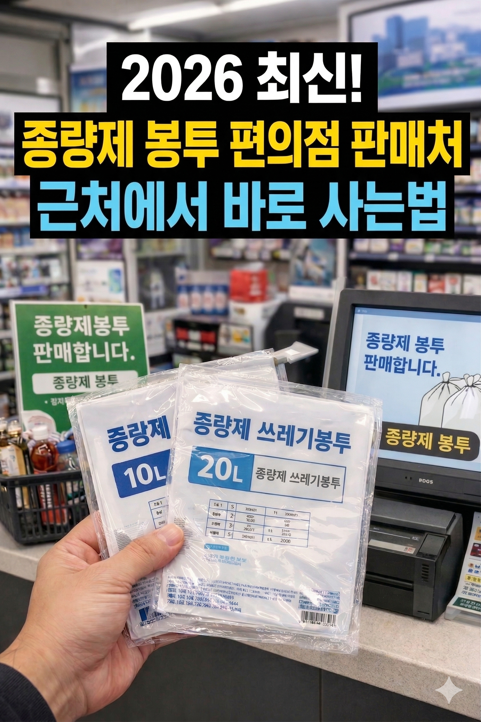 [2026 최신] 종량제봉투 편의점 판매처 총정리 근처에서 바로 사는 법 + 재고 조회&middot;지정판매소 확인 가이드