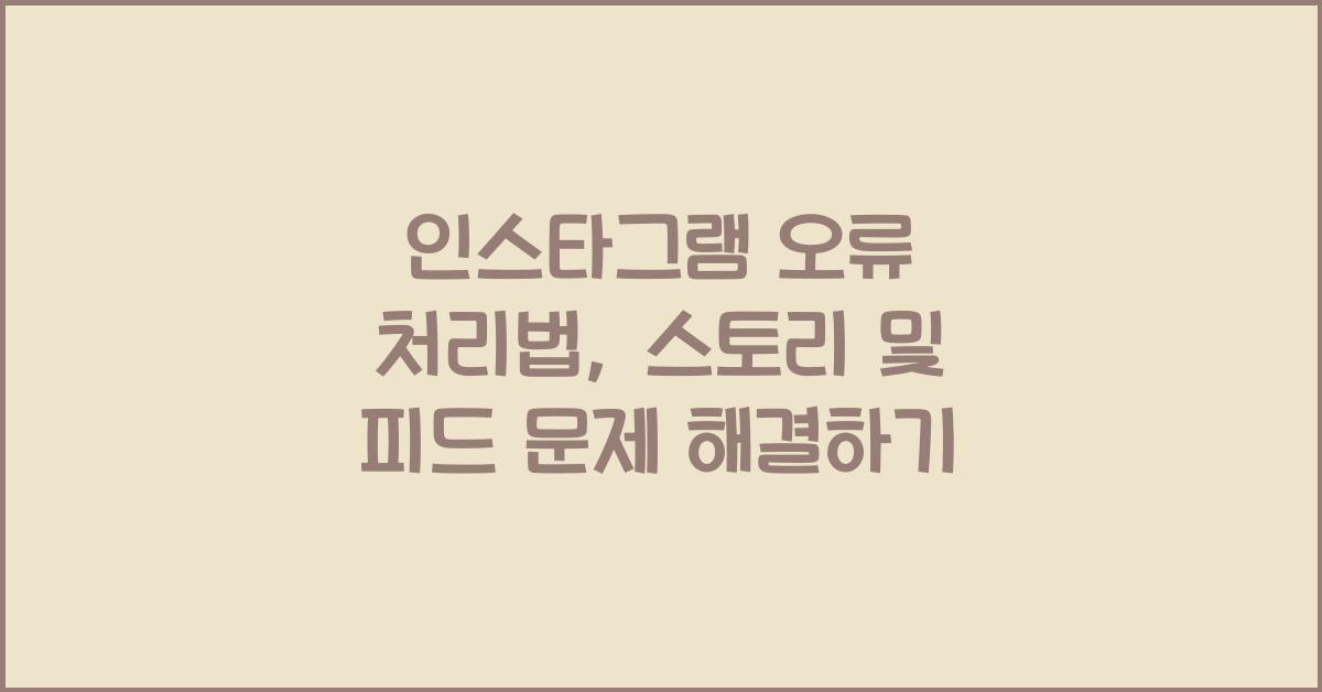 인스타그램 오류