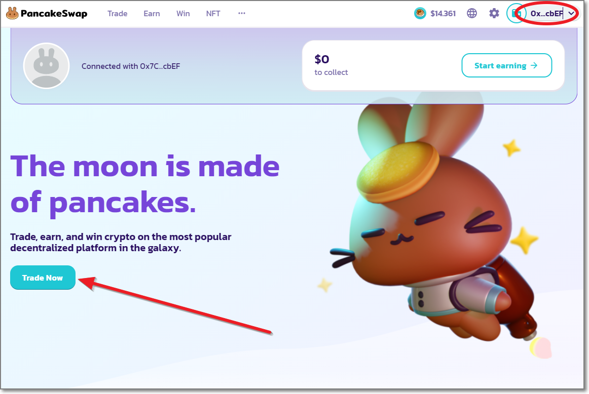 팬케이크스왑-메타마스크-연결