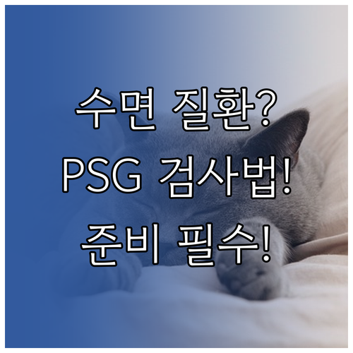 수면 질환 정밀 진단, PSG 검사 ..