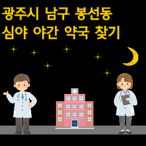 광주시 봉선동 심야 야간 약국 찾기