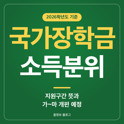 국가장학금 소득분위와 학자금 지원구간 차이 및 2027년 가~마 5구간 개편 안내 썸네일