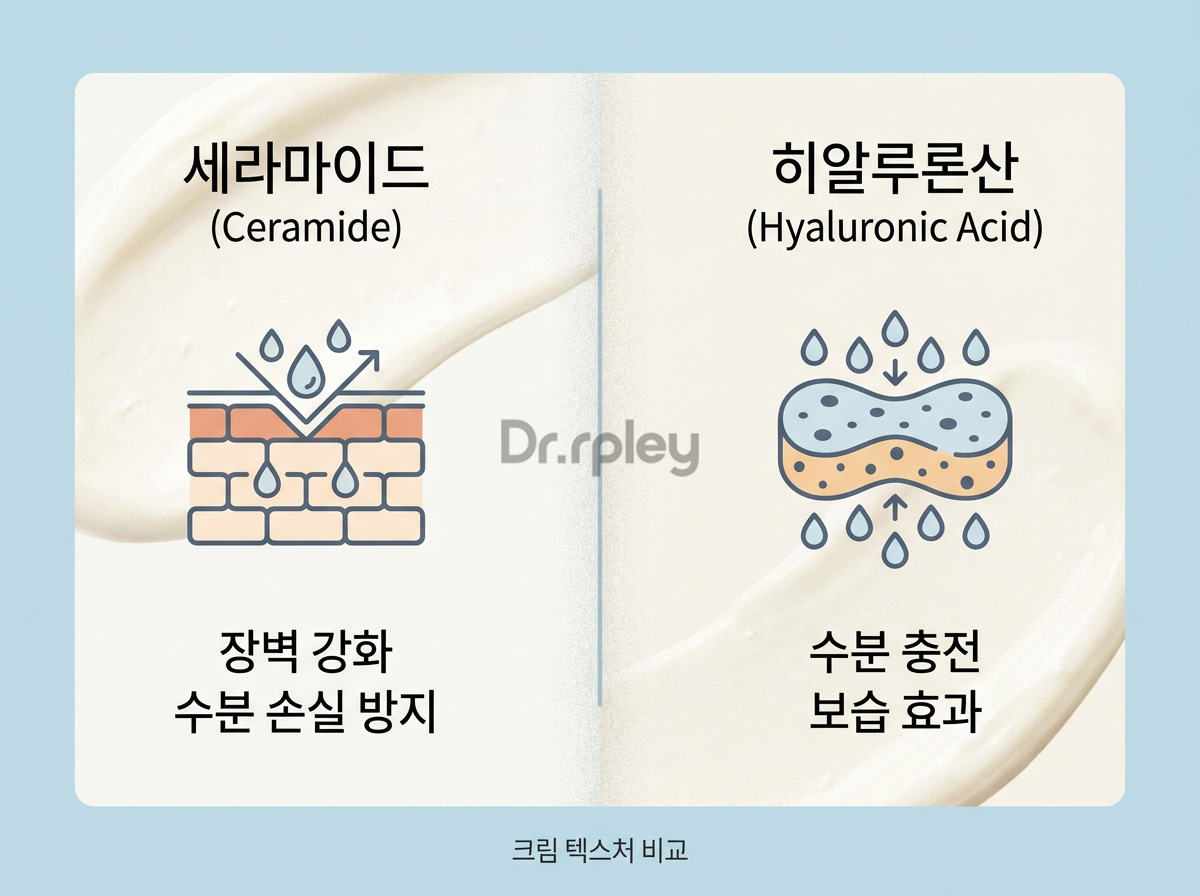 세라마이드 히알루론산 차이 비교표 닥터리플리