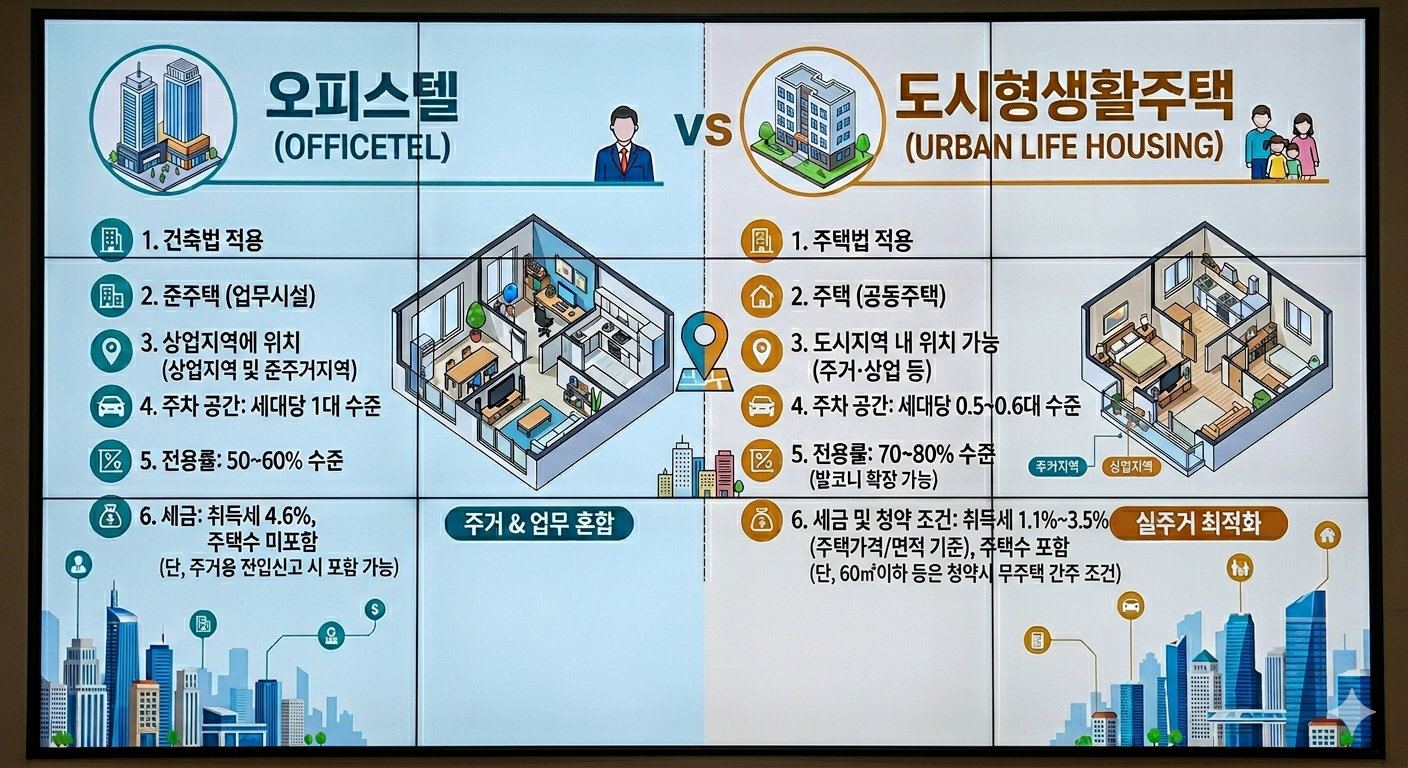 오피스텔 vs 도시형생활주택 비교