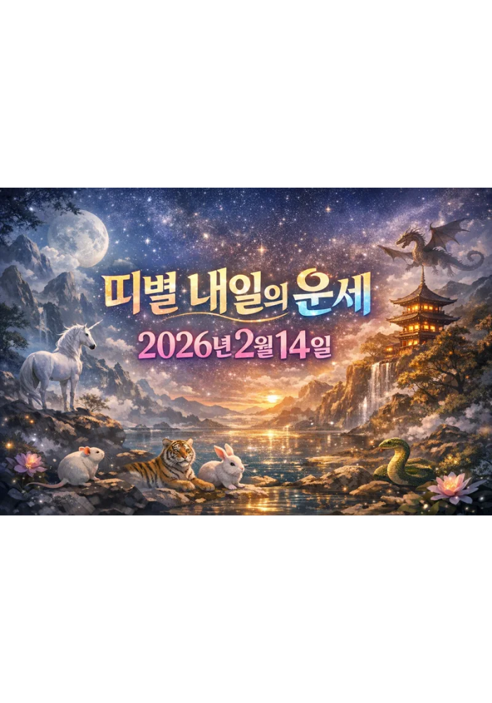 1.띠별 내일의 운세 2026년2월14일