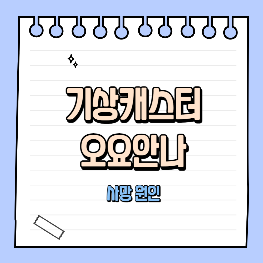 오요안나 사망 원인 기상캐스터 (인스타, 유튜브, 유퀴즈)