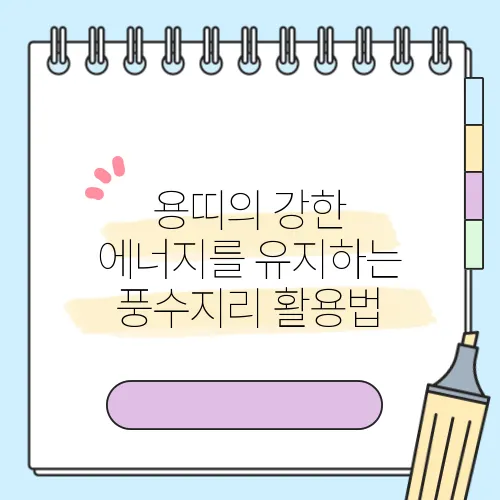 용띠의 강한 에너지를 유지하는 풍수지리 활용법