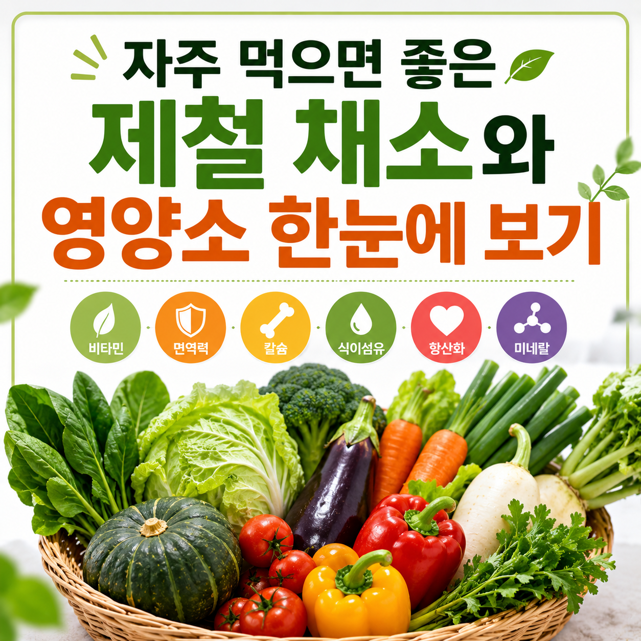 자주 먹으면 좋은 제철 채소