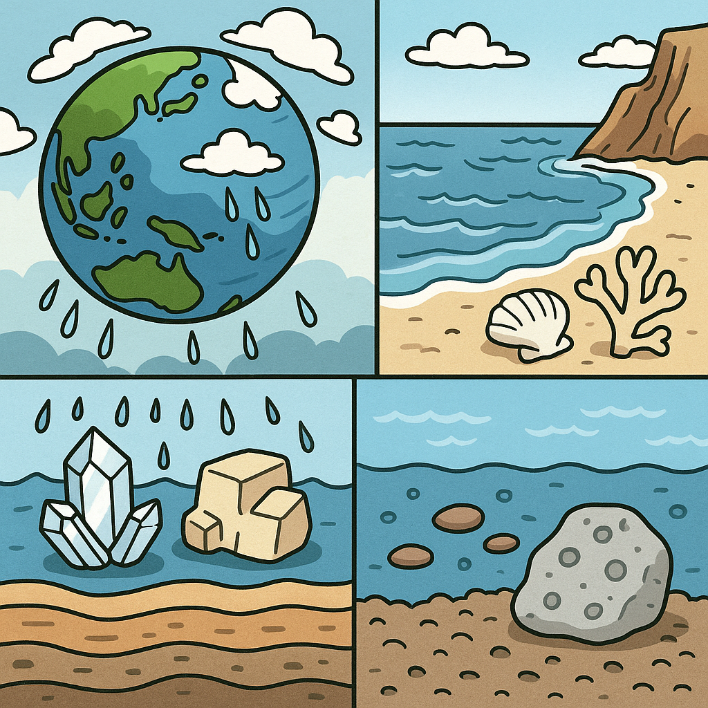 물의 등장과 퇴적광물의 탄생