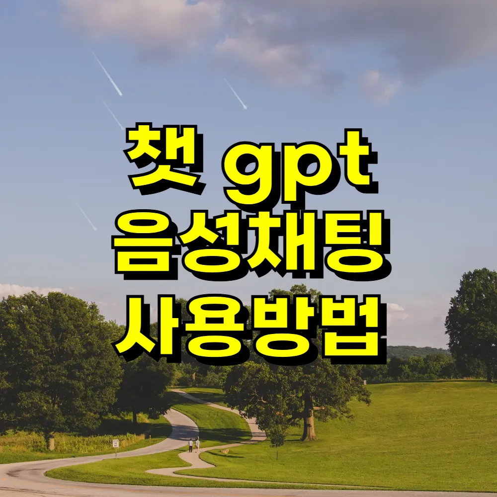 챗 gpt 음성채팅 사용방법