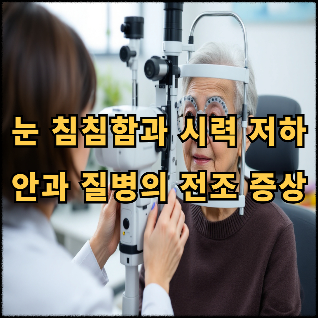 눈 침침함과 시력 저하 질병 신호