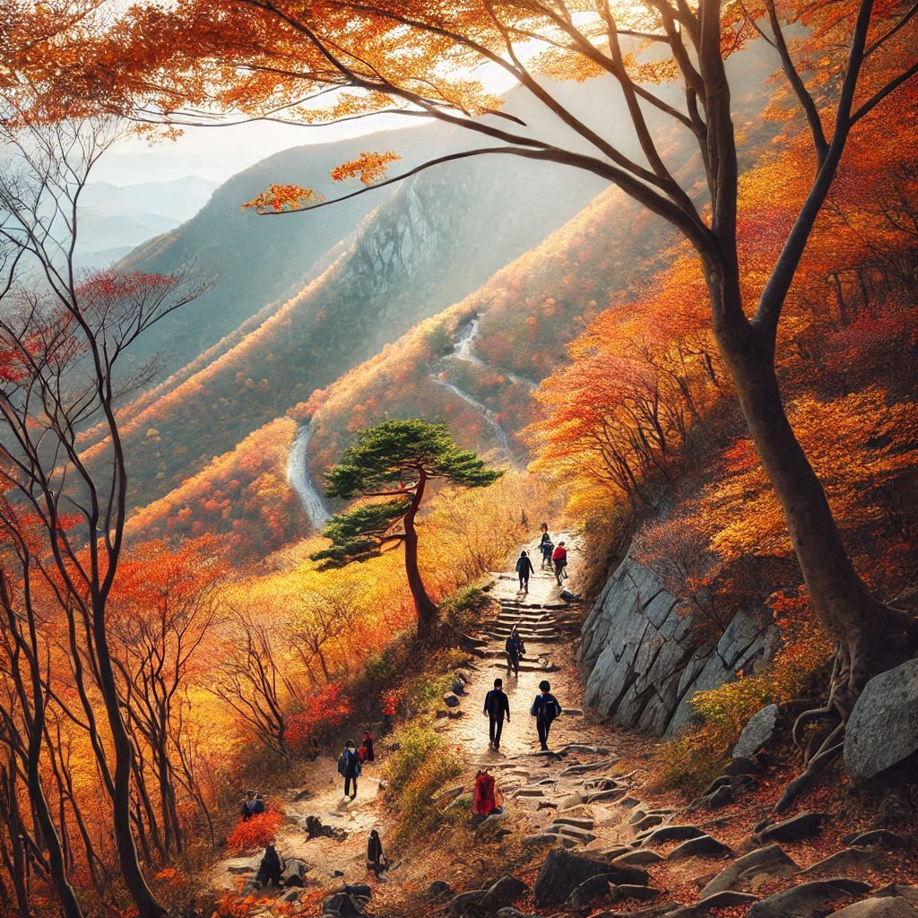 韓国の大徳山の風景
