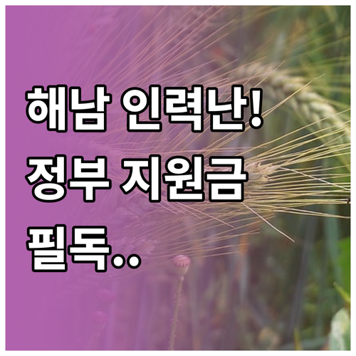 해남 농번기 인력난 해소 지원 사업 ..