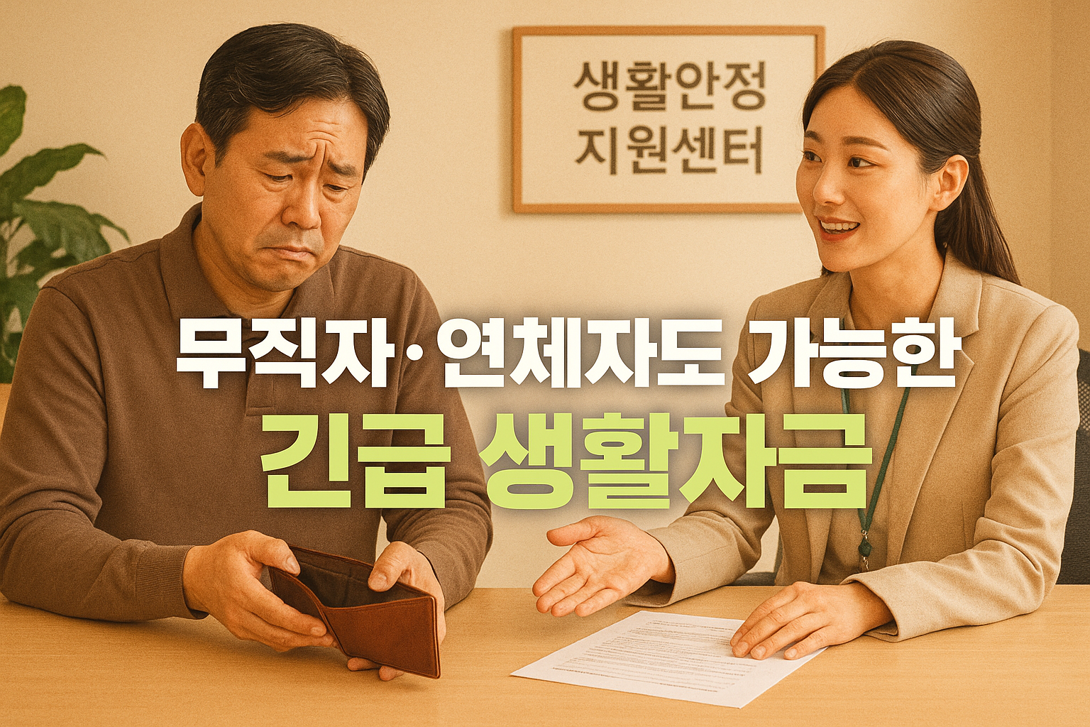 무직자&middot;연체자도 가능한 긴급 생활자금