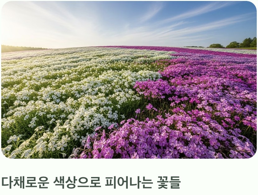 봄, 땅에 깔리는 분홍빛 융단