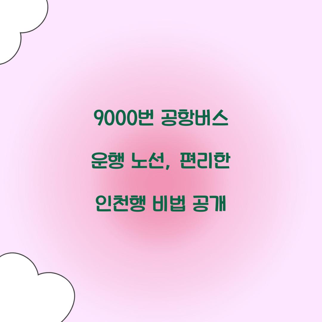 9000번 공항버스 운행 노선