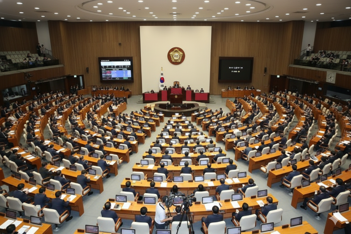 국회 회의 모습