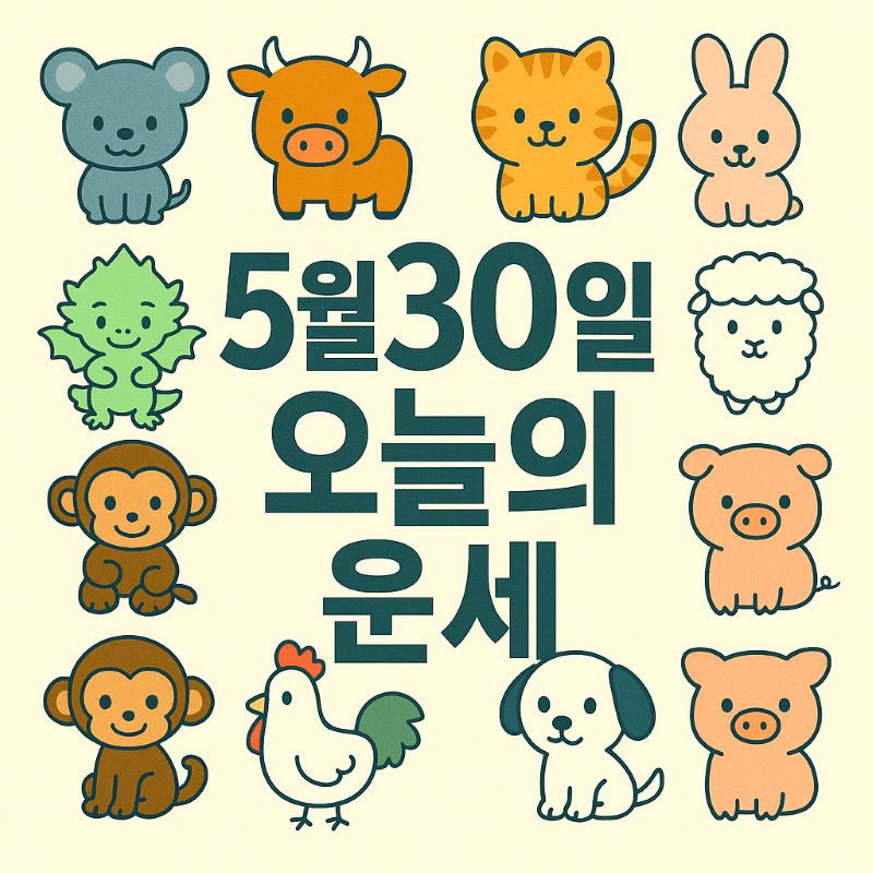 5월30일 띠별 운세 총정리 - ✨ 오늘의 운세와 생년별 해석