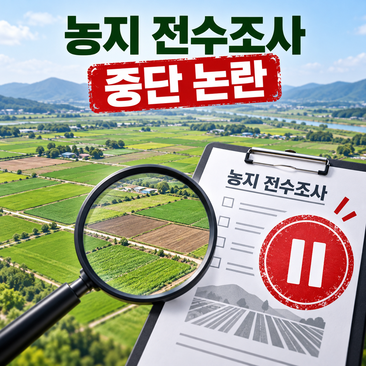 농지 전수조사 중단 논란과 후속 조치 배경 총정리
