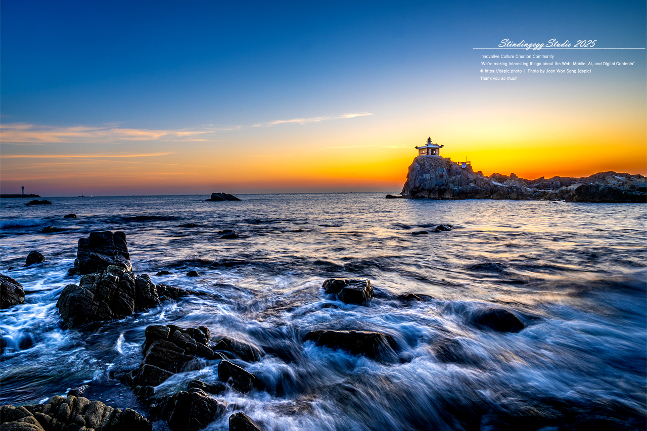 #일출 #바다 #사찰 #여명 #파도 #오랑대 #불교