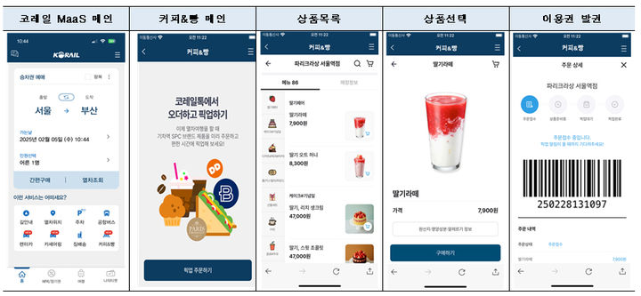 코레일 식음료과 카셰어링 예약 서비스 신청 방법3