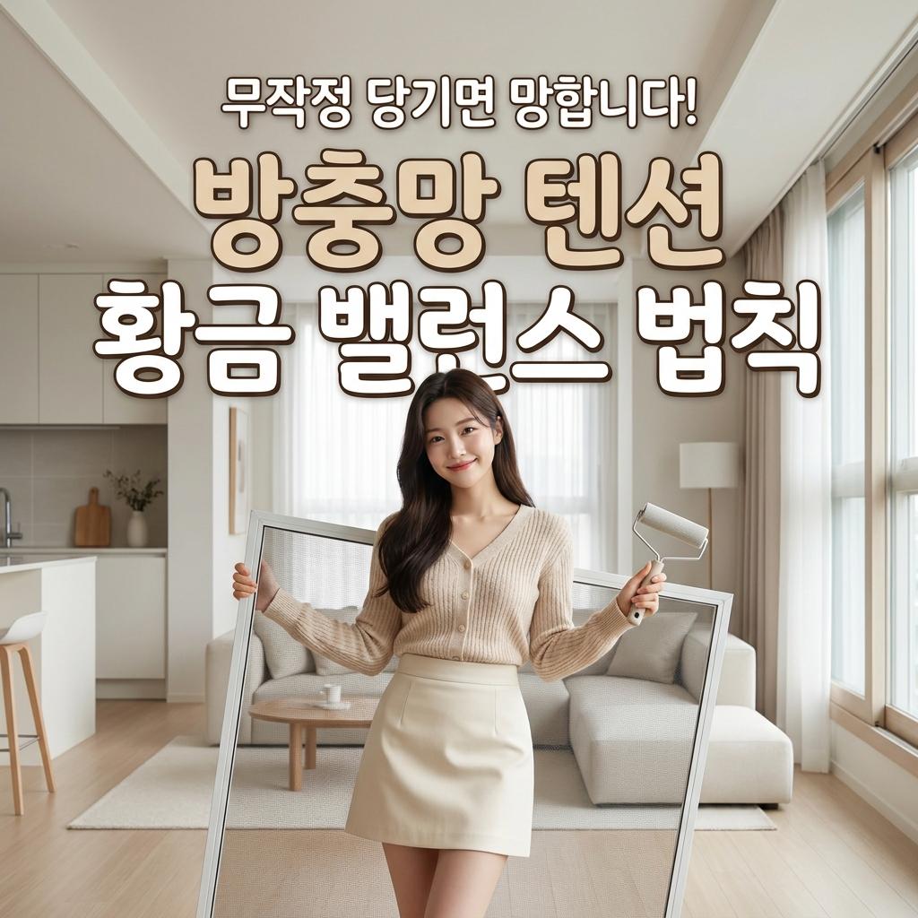 방충망 셀프 교체 생명은 텐션 망 울지 않게 당기는 비법