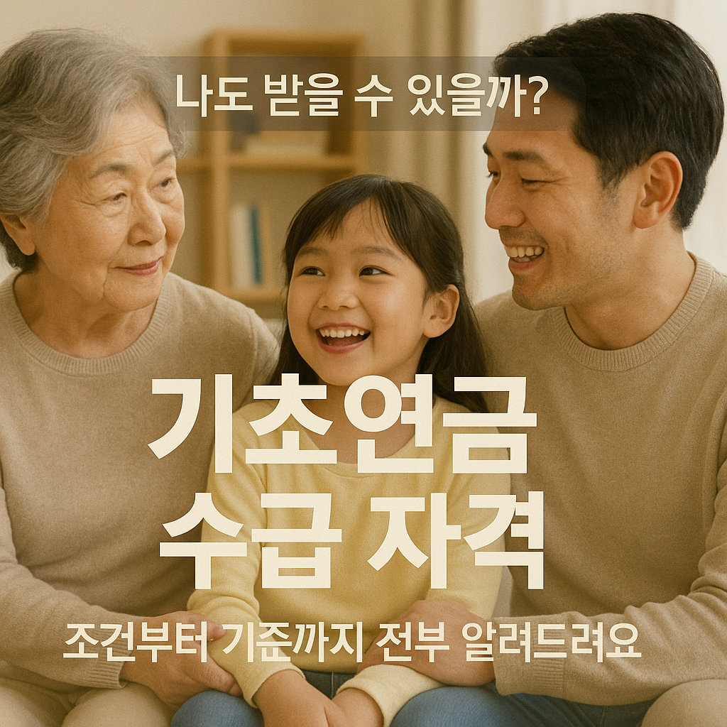 [2편] 기초연금 수급 자격과 선정 기준 – 부모님 받을 수 있을까?