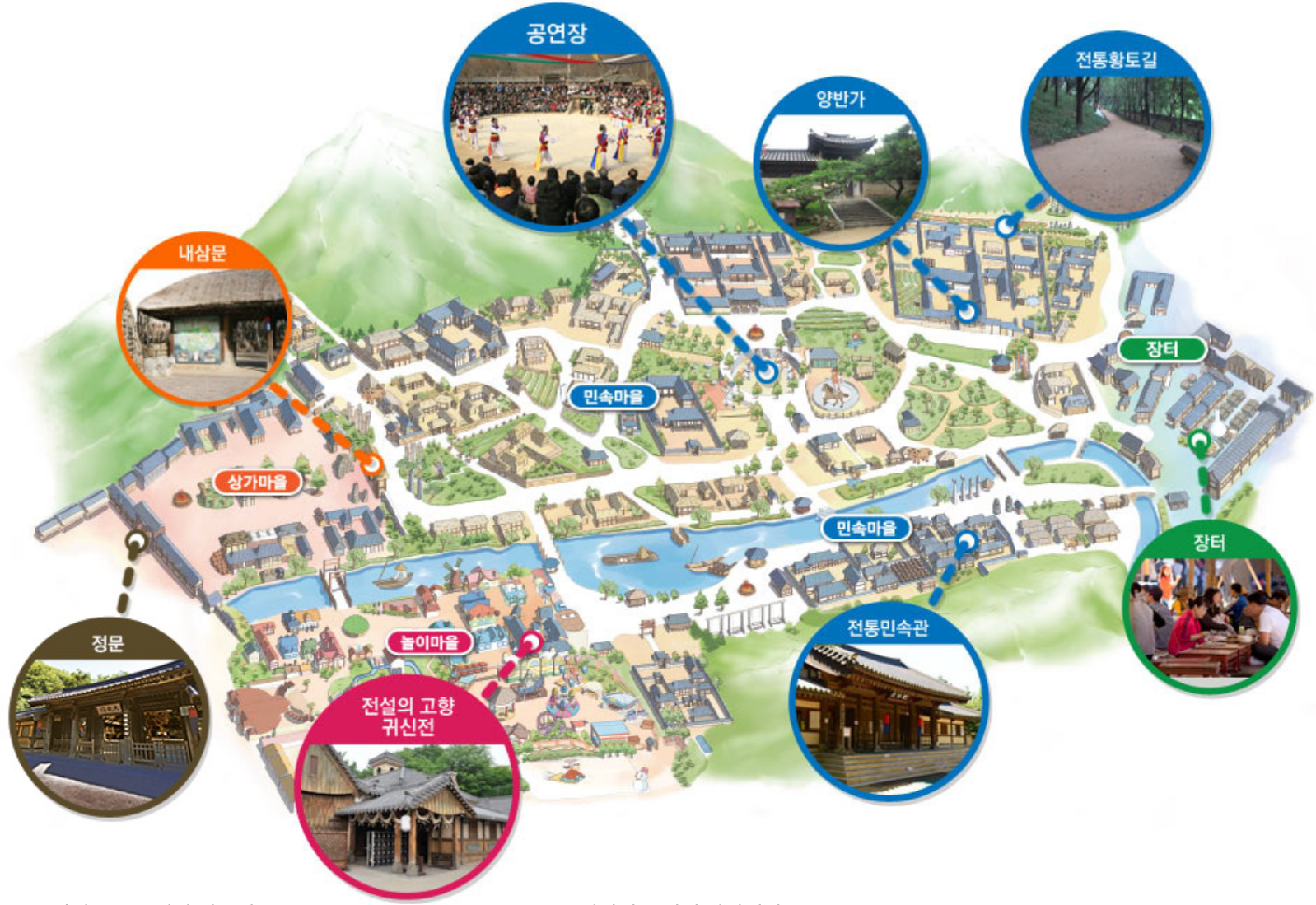 한국민속촌-지도