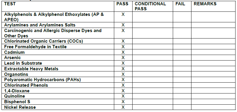 RSL TEST 예시 항목