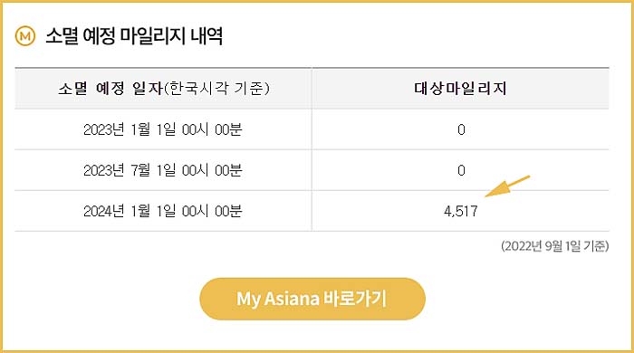 아시아나항공-마일리지