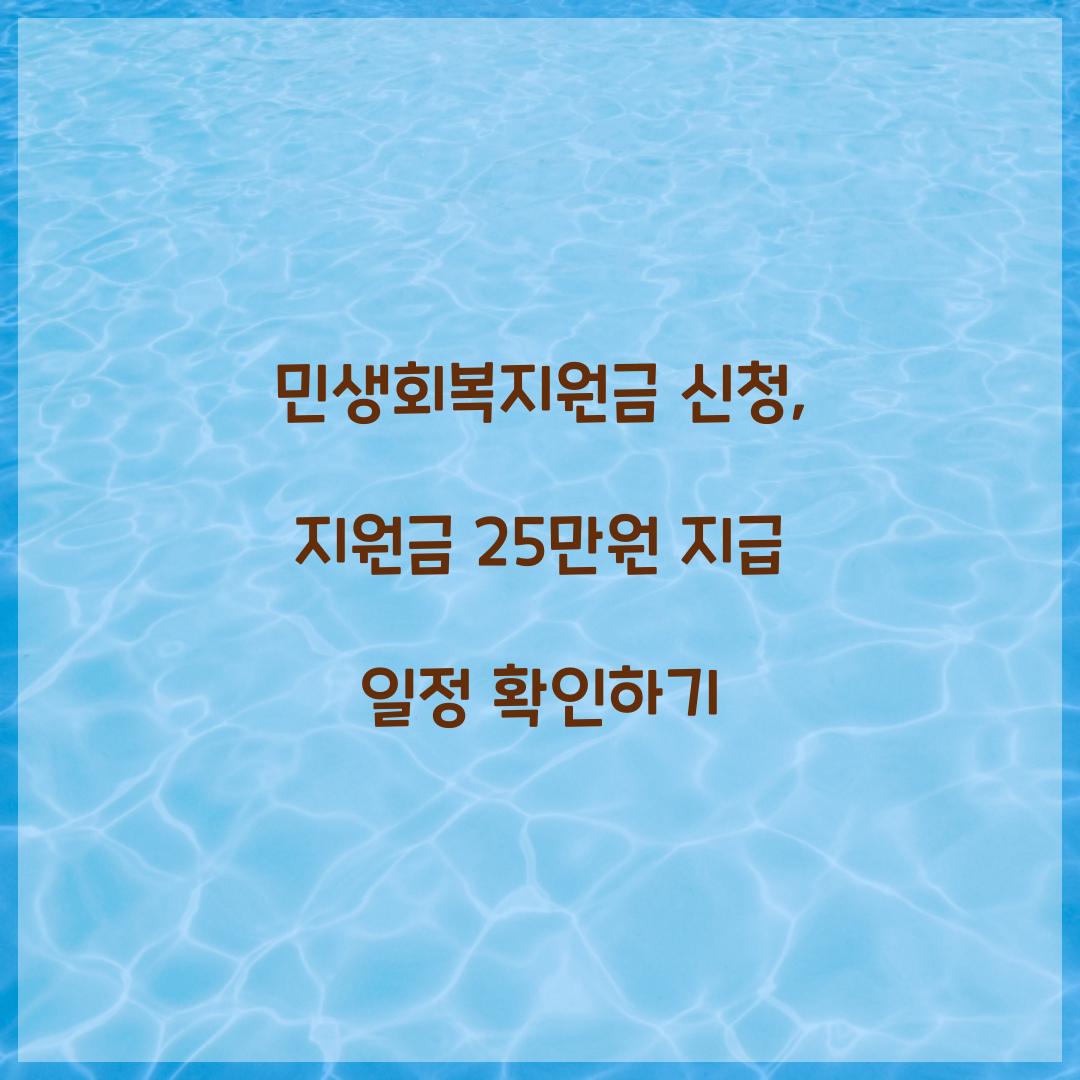 민생회복지원금 신청