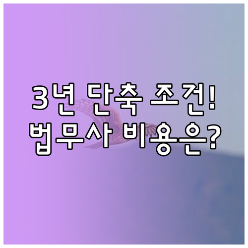 개인회생 기간 3년 단축 조건 및 법..