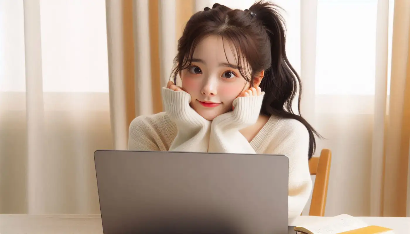 애드센스-수익-현실을-알아보고-블로그하는-여성의-모습