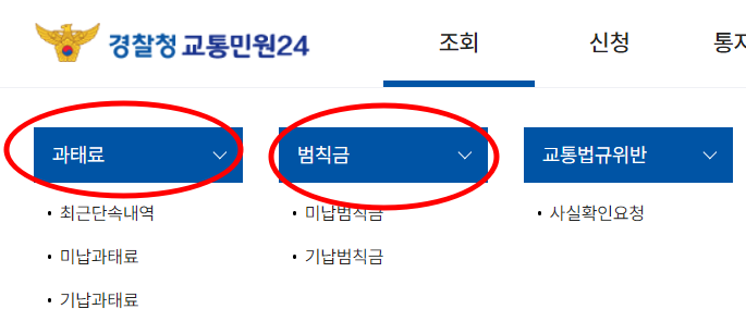 범칙금 과태료 왜 따로 있을까?