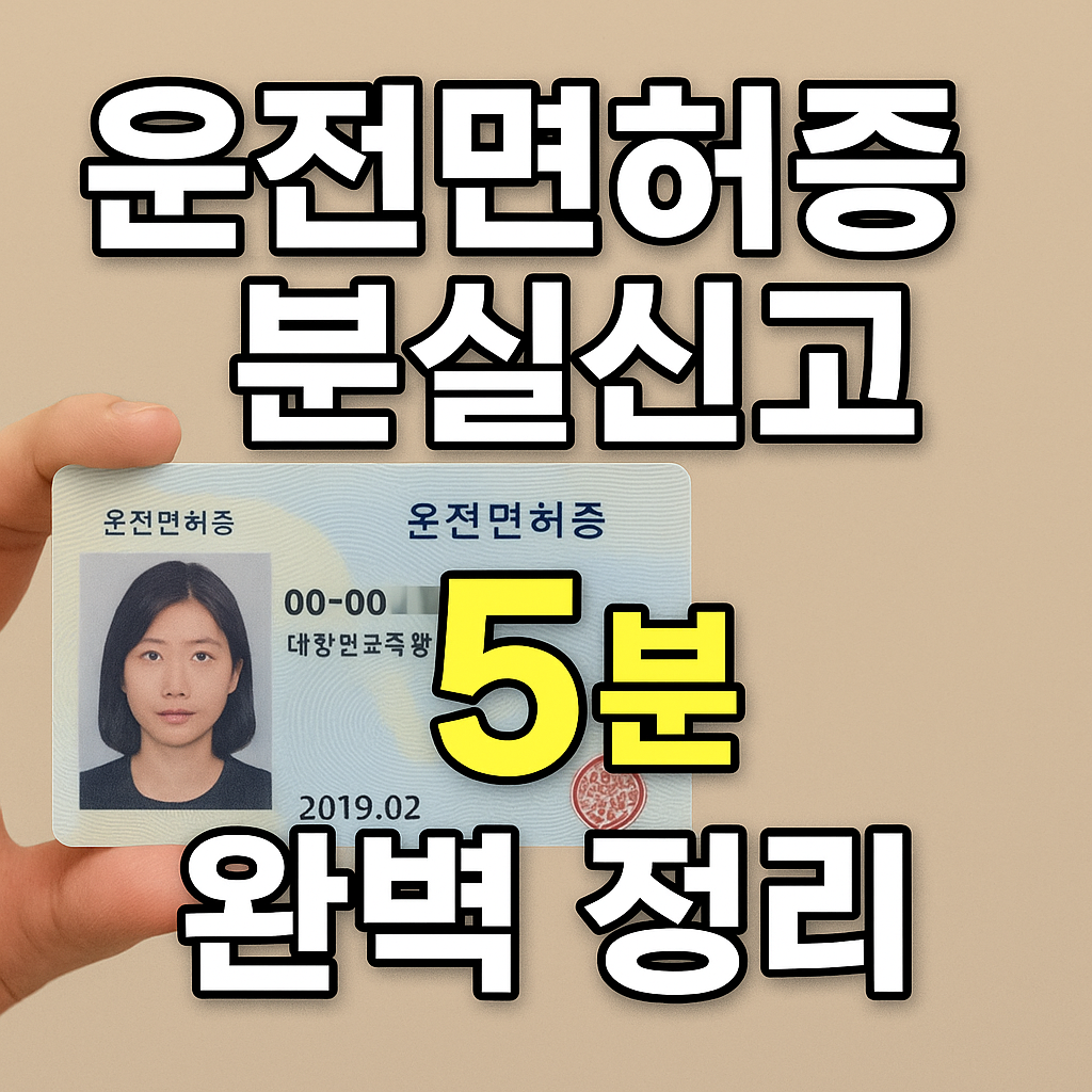 운전면허증 분실신고 5분 완벽 정리