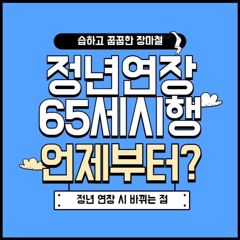 정년연장 65세 시행시기 정리