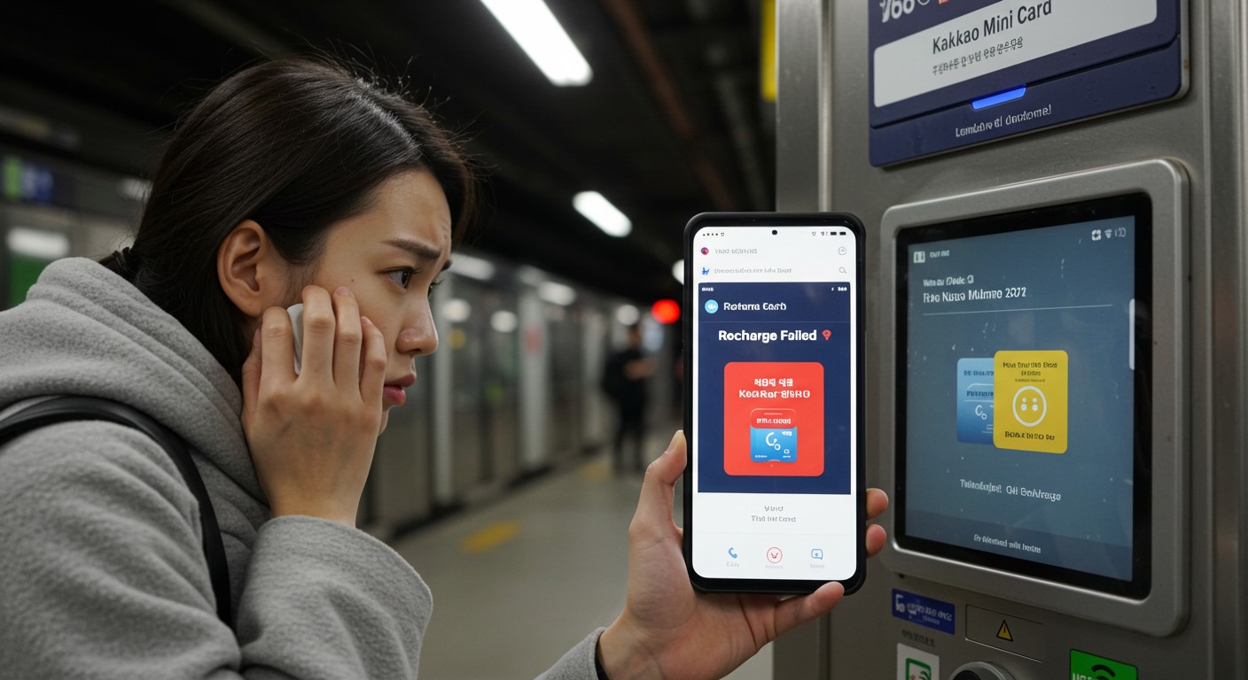 카카오미니 교통카드 청소년 요금 적용과 티머니 충전 오류 해결법 ppt